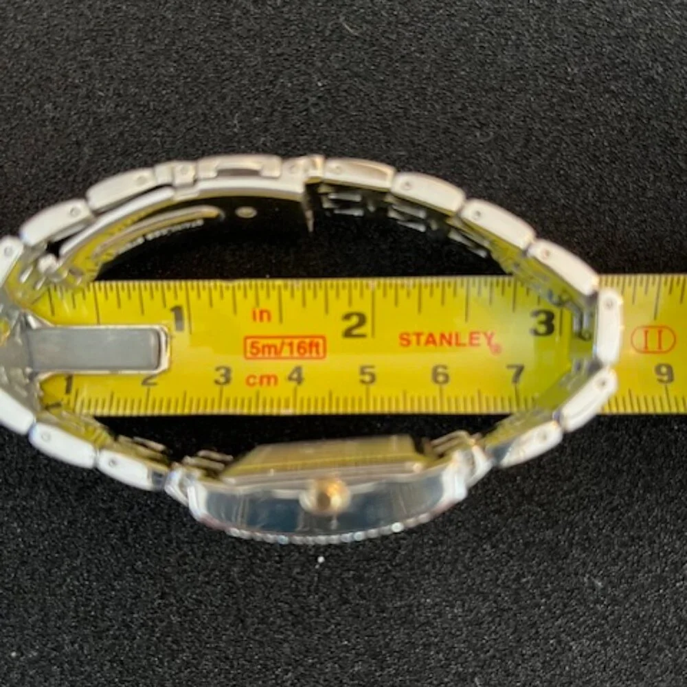 ANNE KLEIN | White Dial Crystals on each side-NEW Battery
